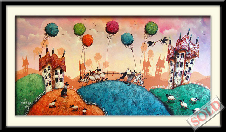Sheep-Dog Trials - original art by Josie Lee