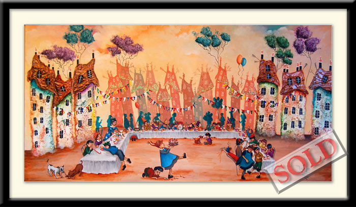 The Street Party - original art by Josie Lee