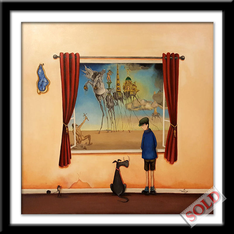 View With a Room Series No Head for Heights - original art by Josie Lee